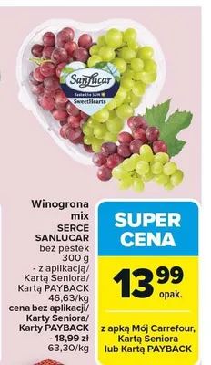 Winogrona mix promocja w Carrefour