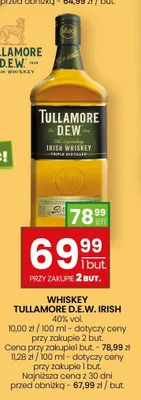 Whiskey Tullamore D.E.W. Irish 40% vol. promocja w Twój Market