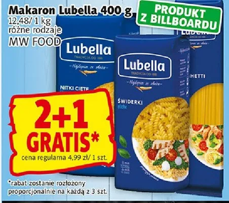 Makaron Lubella różne rodzaje promocja w Prim Market