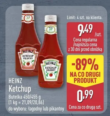 Ketchup pikantny promocja w Aldi