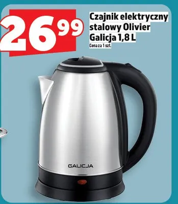 Czajnik elektryczny stalowy Olivier Galicja 1,8 L promocja w TOPAZ