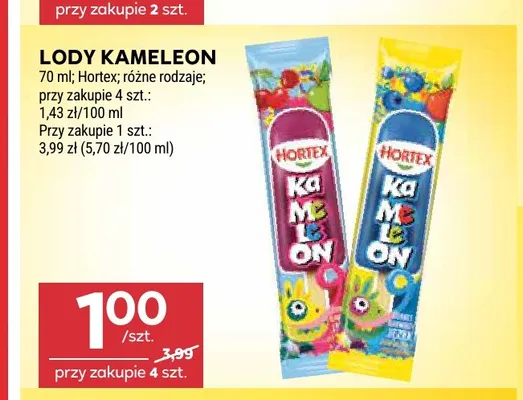 Lody Kameleon Hortex promocja w Stokrotka