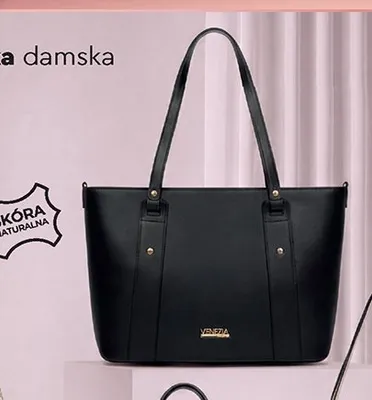 Torebka damska shopperka VENEZIA 28x41cm promocja w Biedronka