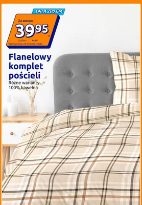 Flanelowy komplet pościeli 140x200 cm promocja w Action