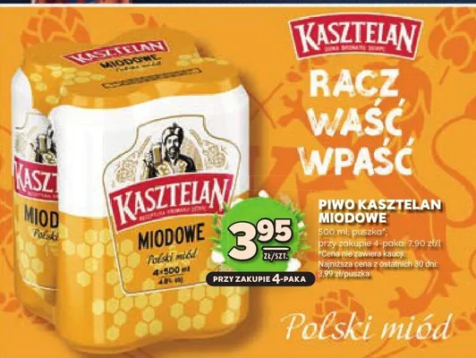 Piwo kasztelan miodowe promocja w Stokrotka