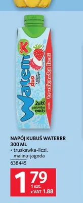 Napój Kubuś Waterrr truskawka-liczi promocja w Selgros