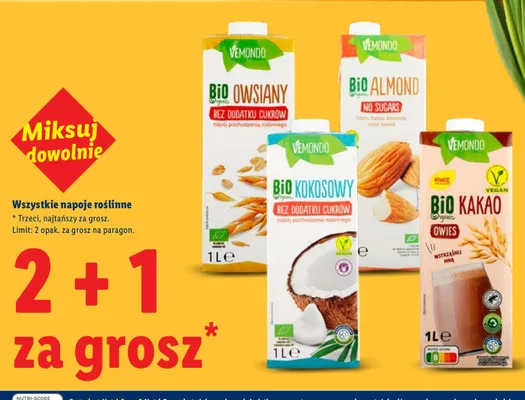 Napój kokosowy bio bez dodatku cukrów promocja w Lidl