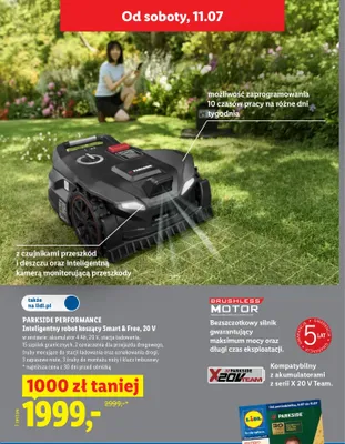 Robot koszący Parkside Performance Smart & Free 20V promocja w Lidl