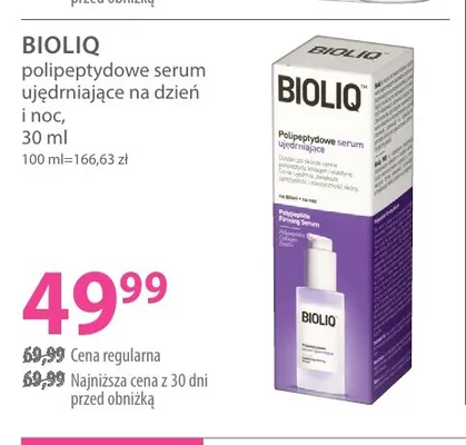 Polipeptydowe serum ujędrniające na dzień i noc Bioliq promocja w Hebe