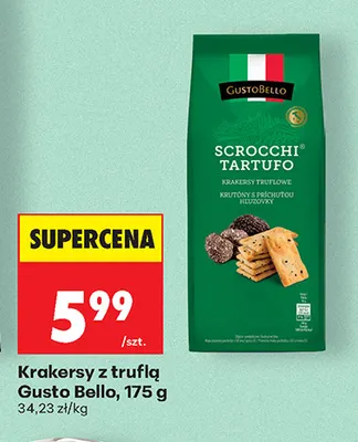 Krakersy z truflą Gusto Bello promocja w Biedronka