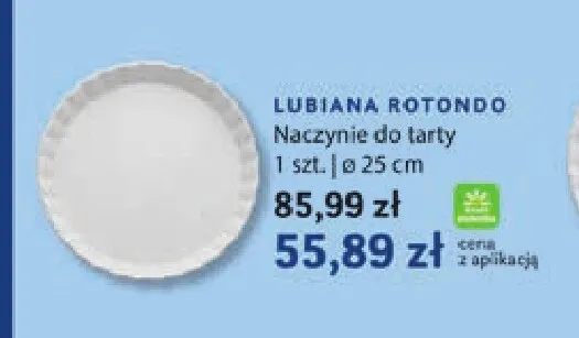Naczynie do tarty 25 cm Lubiana Rotondo promocja w Stokrotka