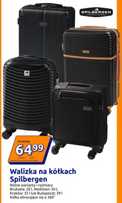 Walizka na kółkach Spilbergen Bruksela 28 l promocja w Action