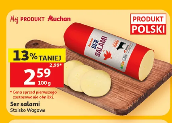 Ser salami Auchan promocja w Auchan