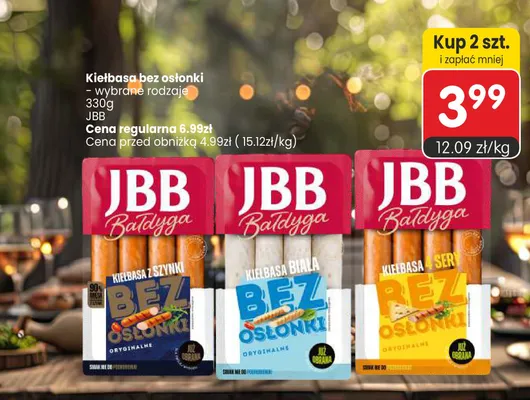 Kiełbasa 4 sery bez osłonki JBB Bałdyga promocja w Market Point