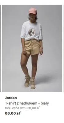 T-shirt z nadrukiem biały Jordan promocja w Lounge by Zalando