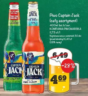 Piwo Captain Jack cały asortyment Kompania Piwowarska promocja w Arhelan
