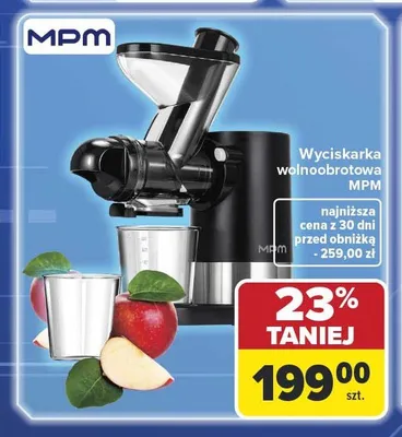 Wyciskarka wolnoobrotowa MPM promocja w Carrefour