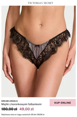 Majtki z koronkowymi falbankami Victoria's Secret Dream Angels promocja w Victoria's Secret