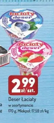 Deser Łaciaty truskawkowy Mlekpol promocja w Avita