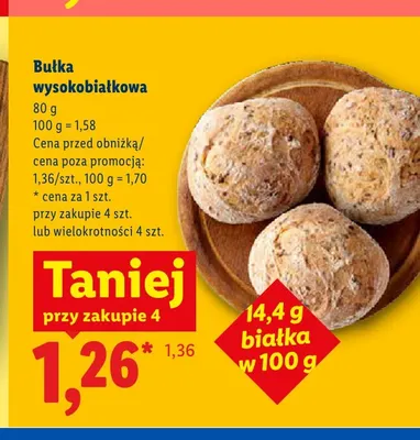 Bułka wysokobiałkowa promocja w Lidl