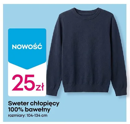 Sweter chłopięcy 100% bawełny promocja w Pepco
