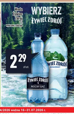 Woda gazowana Żywiec Zdrój Mocny Gaz promocja w Delikatesy Sezam