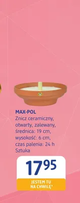 Znicz ceramiczny otwarty zalewany Max-Pol promocja w Drogerie DM