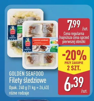 Filety śledziowe Golden Seafood promocja w Aldi
