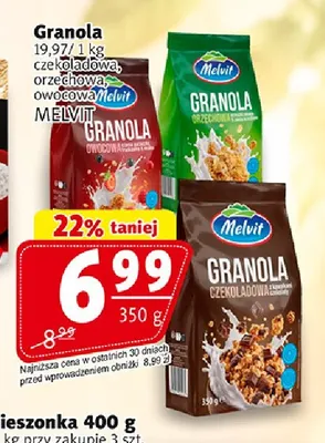 Granola orzechowa Melvit promocja w Prim Market