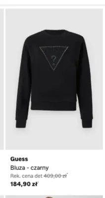Bluza Guess czarny promocja w Lounge by Zalando