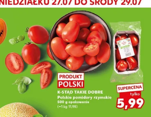 Pomidory rzymskie K-Stąd Takie Dobre polskie promocja w Kaufland