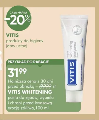 Pasta do zębów Vitis Whitening promocja w Super-Pharm