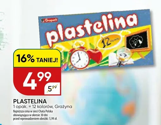Plastelina Grażyna 12 kolorów promocja w Chata Polska