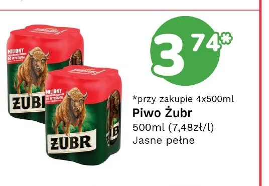 Piwo Żubr promocja w Limonka