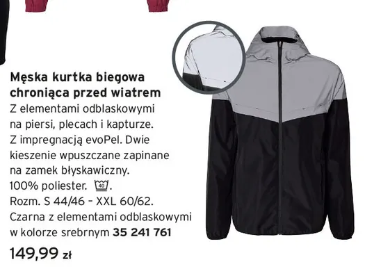 Męska kurtka biegowa chroniąca przed wiatrem promocja w Tchibo