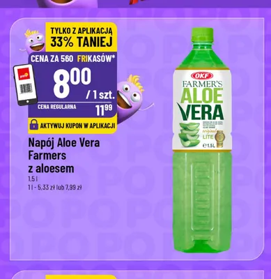 Napój Aloe Vera Farmers z aloesem promocja w POLOmarket