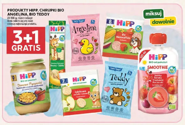 Produkty HiPP, chrupki Bio Angelina, Bio Teddy promocja w Stokrotka