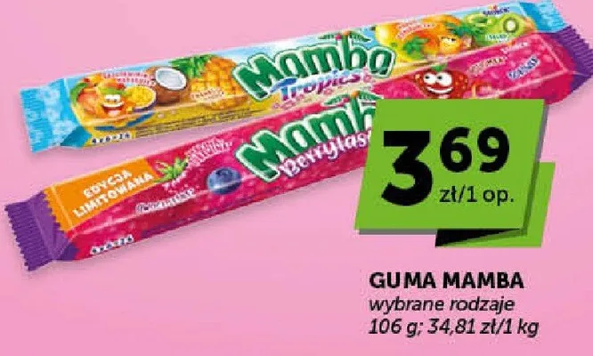 Guma Mamba wybrane rodzaje promocja w Groszek