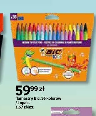 Flamastry Bic Kids Kid Couleur 36 kolorów promocja w Empik