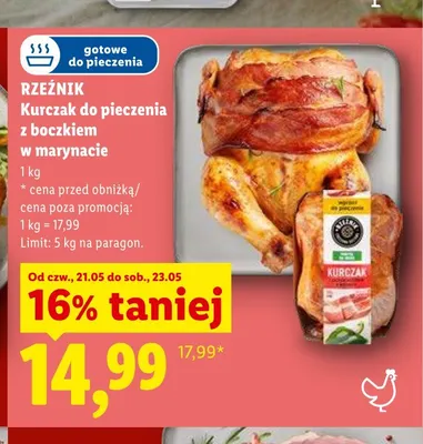 Kurczak do pieczenia z boczkiem w marynacie Rzeźnik promocja w Lidl