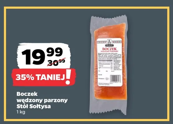 Boczek wędzony parzony Stół Sołtysa promocja w Netto