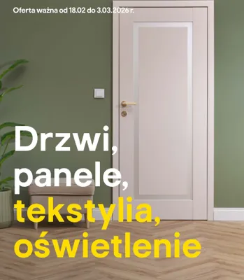 Gazetka Drzwi, panele, tekstylia, oświetlenie, strona 0 promocja w Castorama