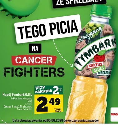 Napój Tymbark Kaktus aloes winogrono promocja w TOPAZ