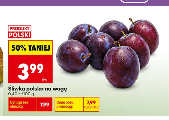 Śliwki polskie promocja w Biedronka