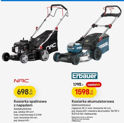 Kosiarka akumulatorowa promocja w Castorama