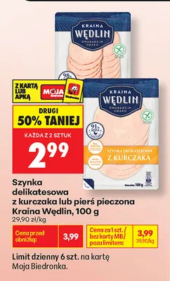 Pierś pieczona Kraina Wędlin promocja w Biedronka