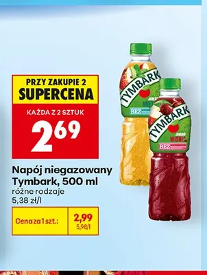 Napój niegazowany Tymbark Jabłko Mięta promocja w Biedronka