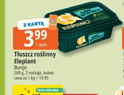 Tłuszcz roślinny Eleplant promocja w Leclerc