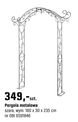 Pergola metalowa szara promocja w OBI