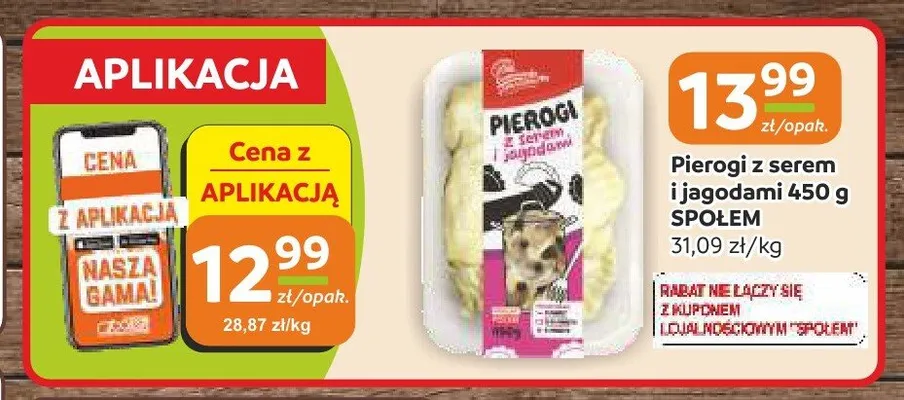 Pierogi z serem i jagodami Społem promocja w Społem Częstochowa